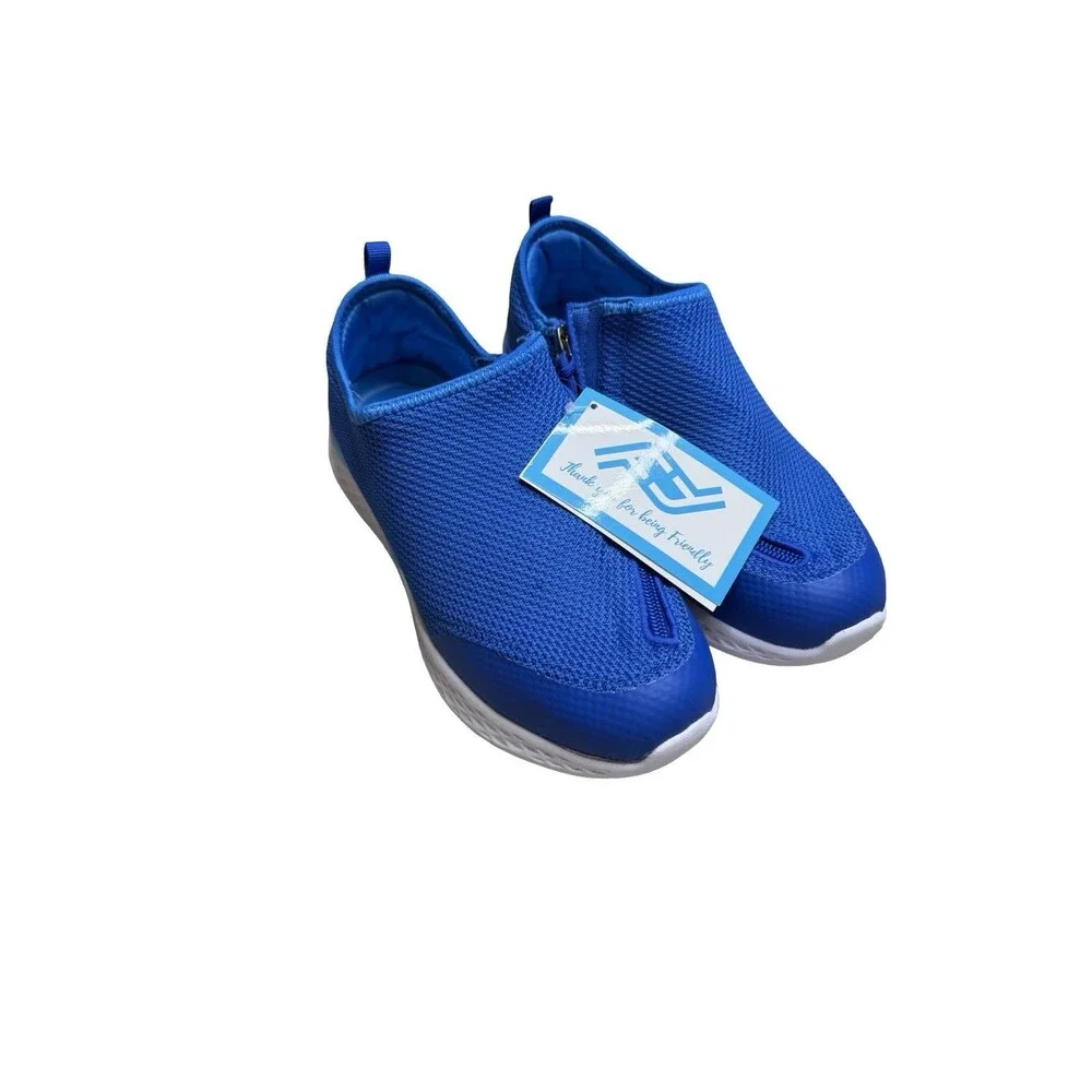 Friendly Shoes Adaptive Kids shoes The Force Zipper Blue Big Kid size 5 NEW